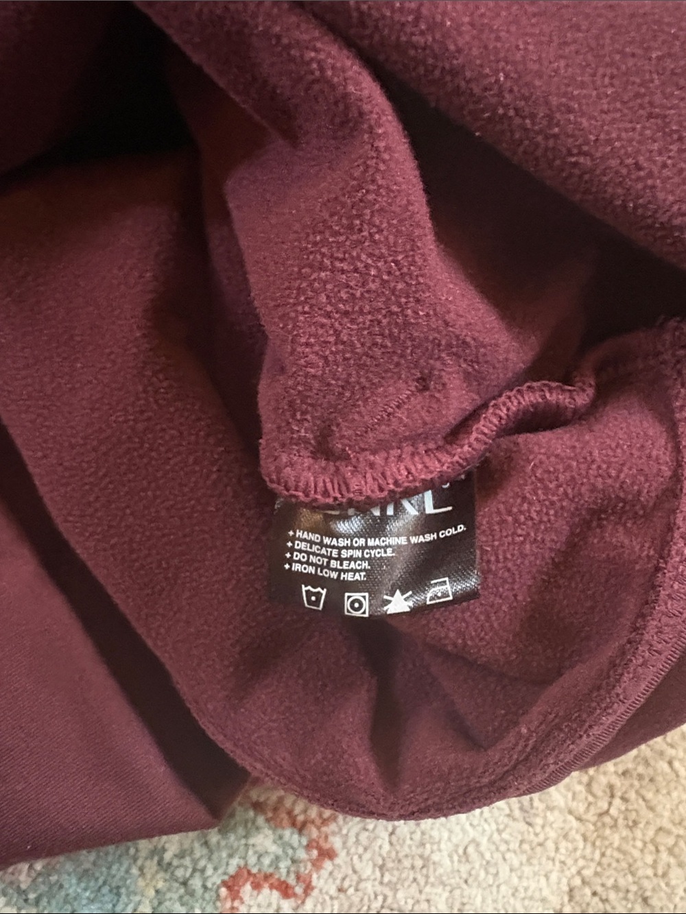 UNRL Men’s Hoodie Maroon M - Picture 12 of 14